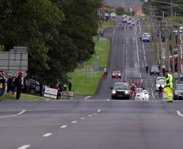 The view from the finish in Warrnambool.