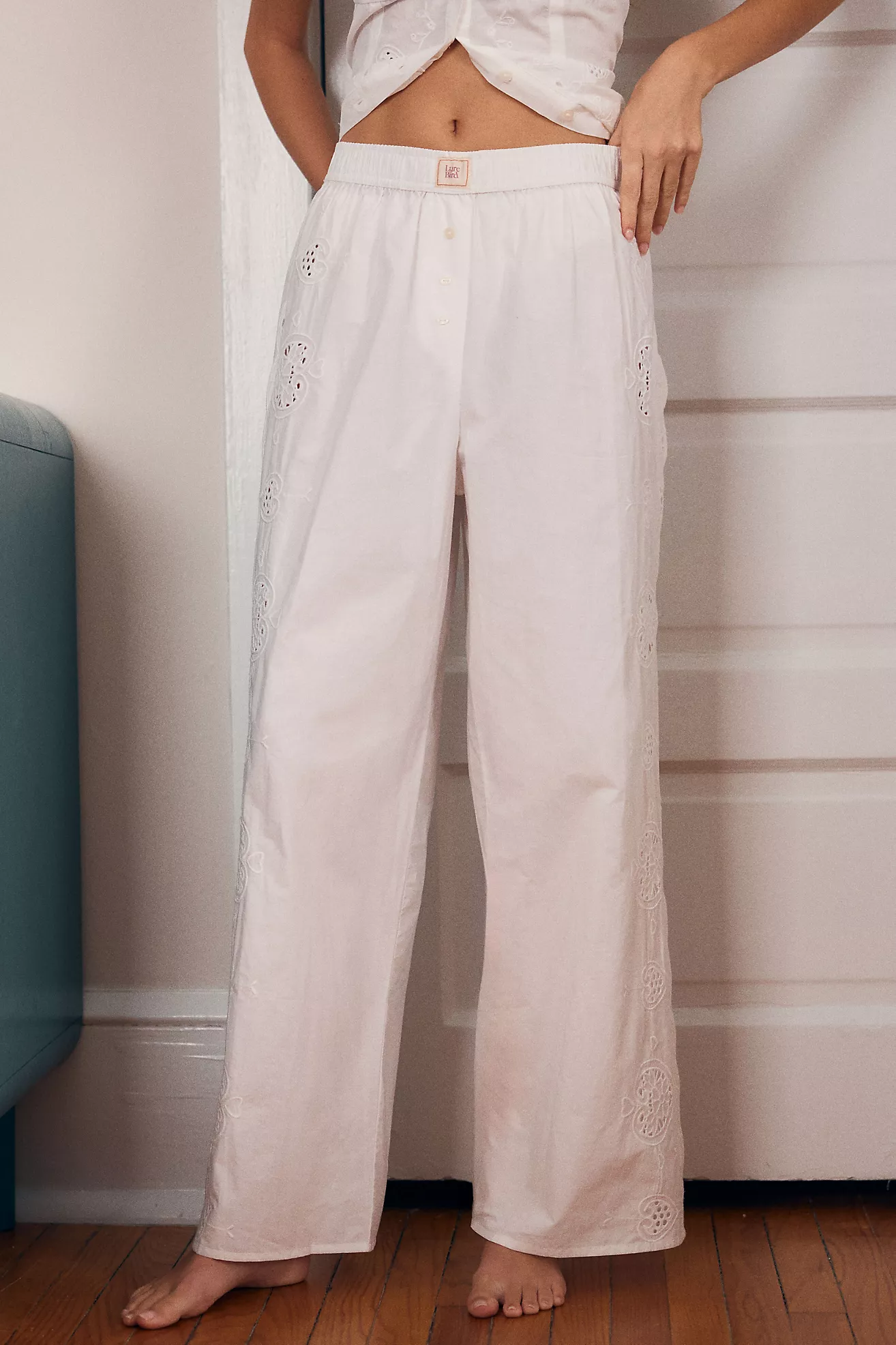 Lyrebird Eyelet Embroidered Boxer Pants