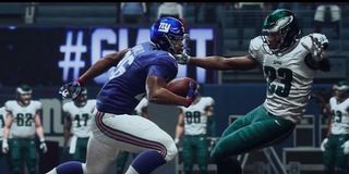 A play unfolds in Madden 19.