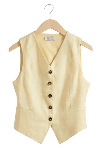 & Other Stories Tailored Linen Waistcoat