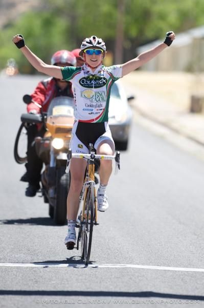 Heather Logan-Sprenger (Colavita/Forno d'Asolo) soloed to victory.