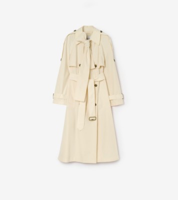 Long Canvas Trerose Trench Coat in Tundra Beige - Women | Burberry&amp;reg; Official