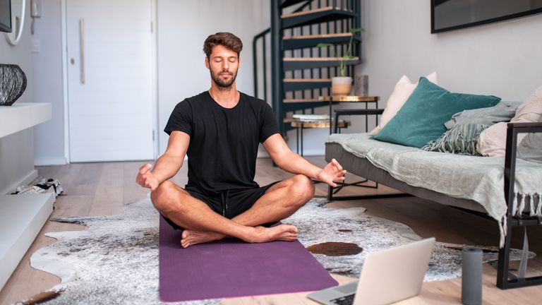 Man meditating