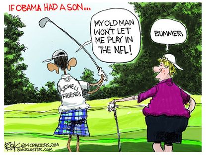 Obama cartoon NFL concussions