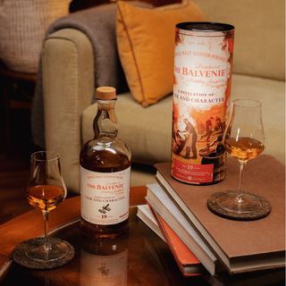 The Balvenie whisky on table