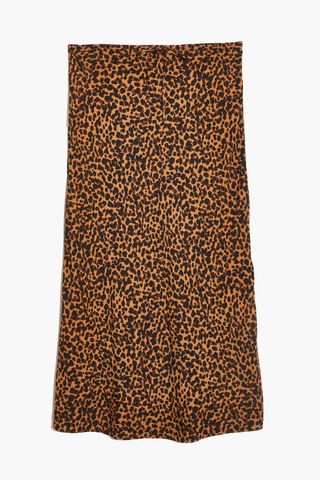 Madewell spring sale: leopard satin skirt