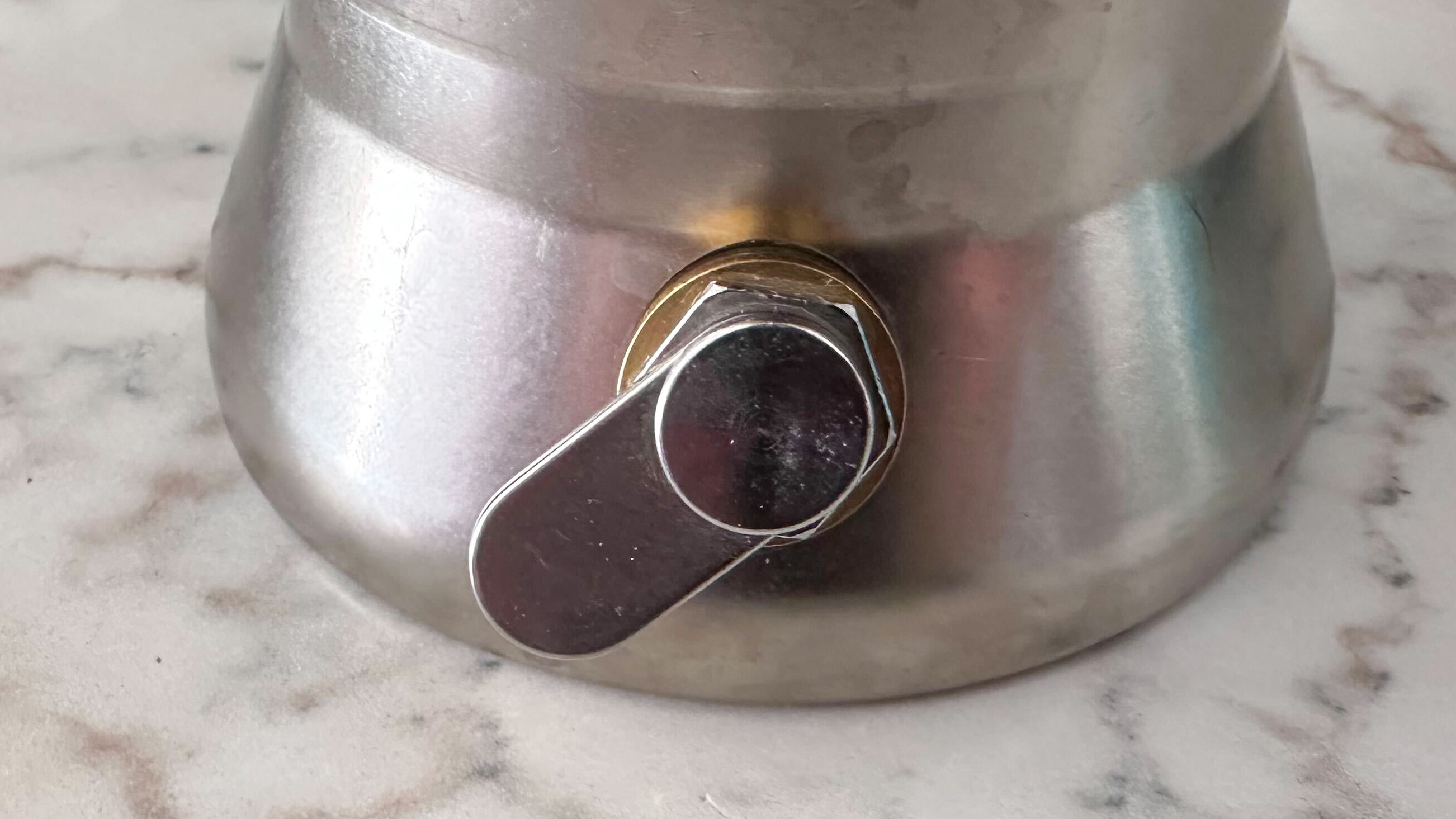 A photo showing the 9Barista Espresso Machine Mk.2 pressure release valve