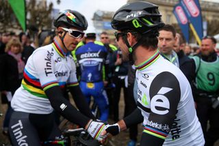 From one world champion to another Peter Sagan and Mark Cavendish