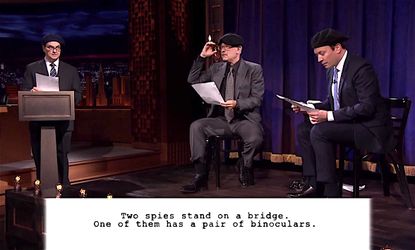 Tom Hanks and Jimmy Fallon act out "Bridge of Spies"
