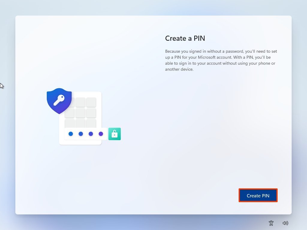 Windows 11 OOBE create PIN