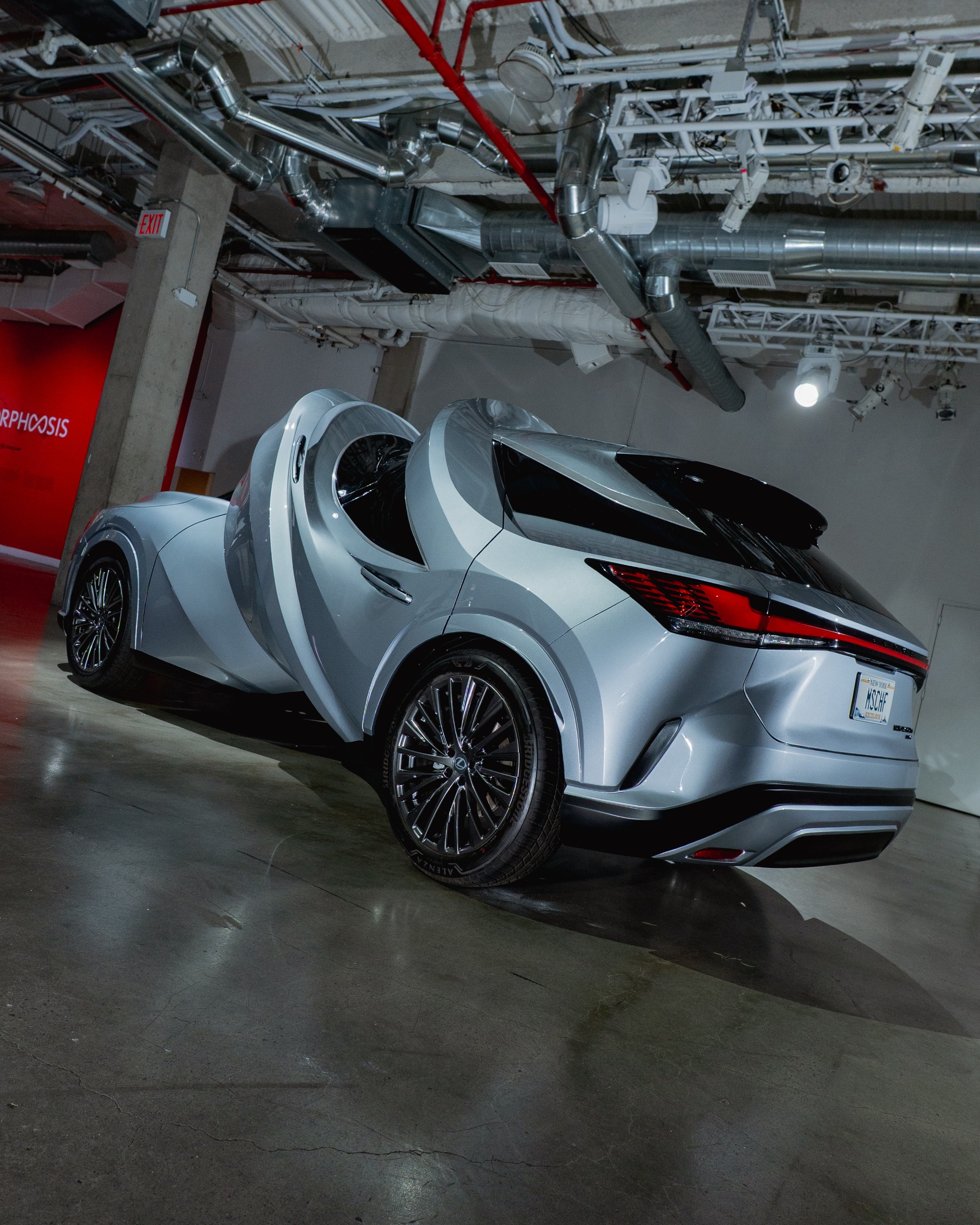 Twisted Car, from MSCHF x Lexus's Motomorphosis installation in New York