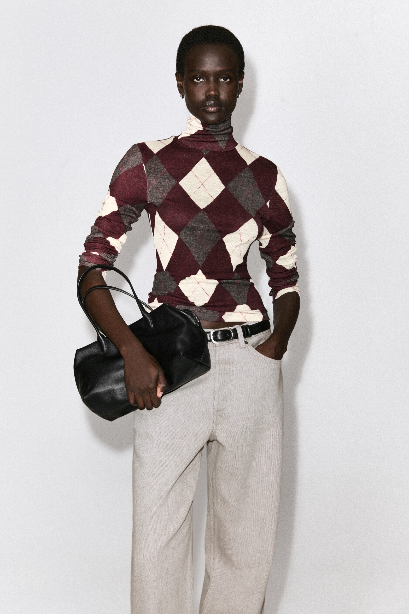 Merino Wool High-Neck Top