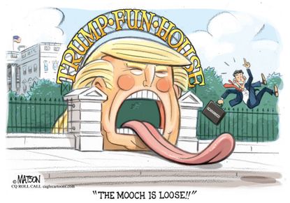 Political cartoon U.S. Scaramucci fired White House chaos