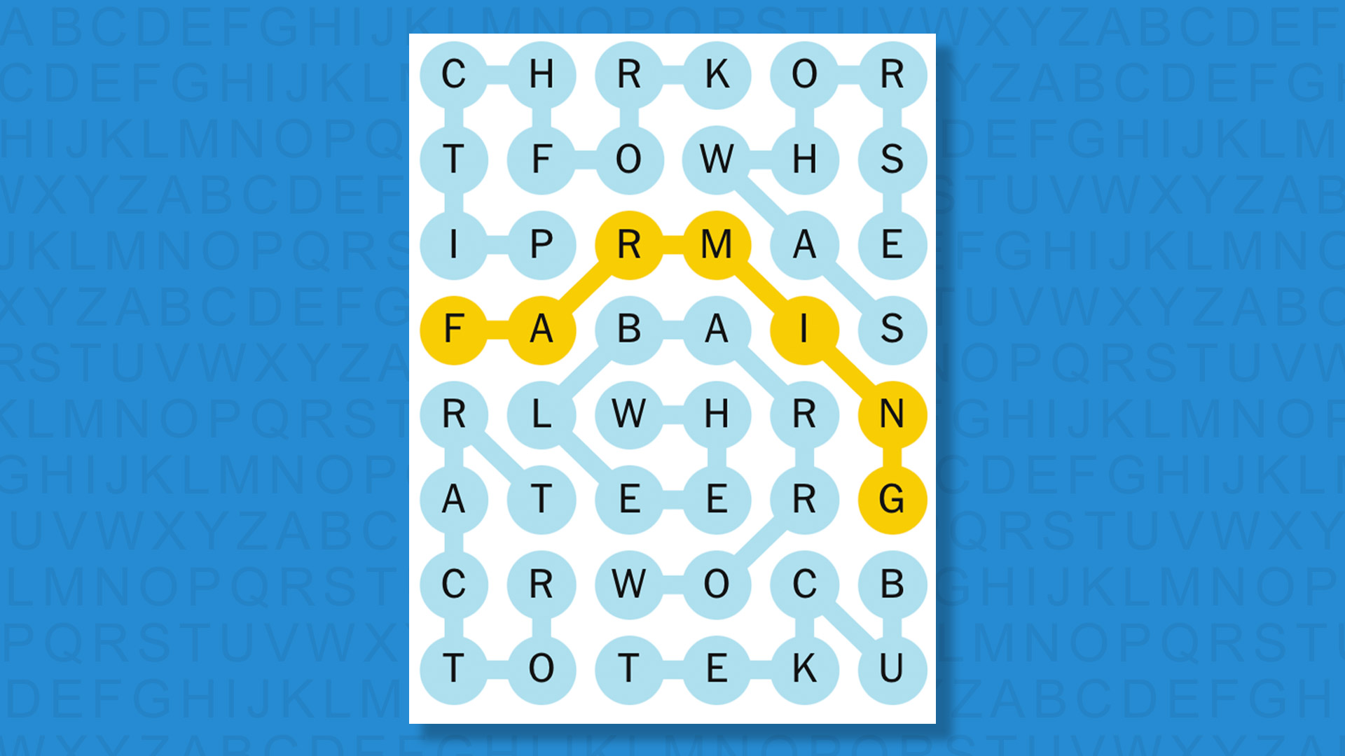 NYT Strands answers for game 836 on a blue background