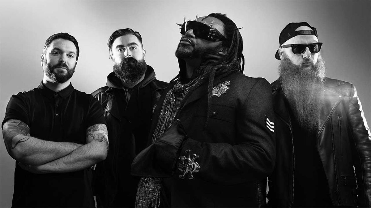 Skindred standing in a line