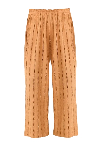 Otto Camel Eyelet Pants