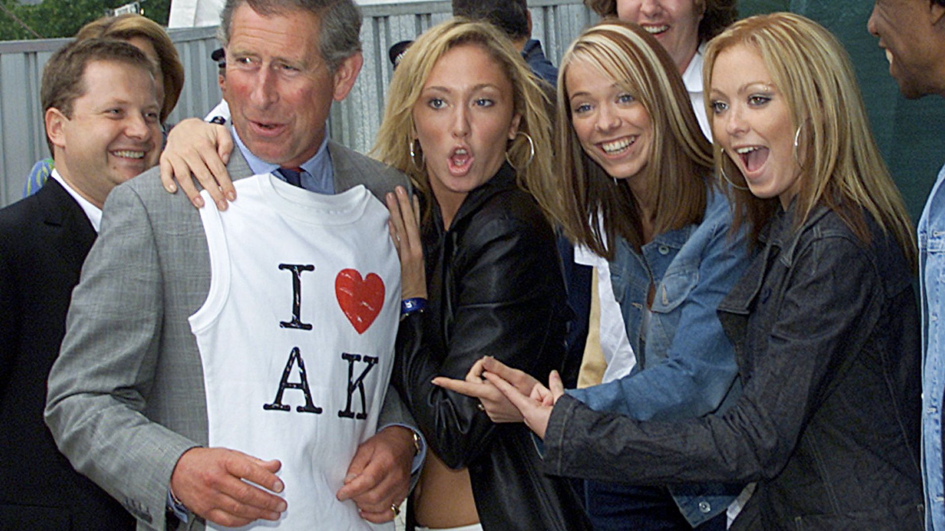 King Charles meting Atomic Kitten