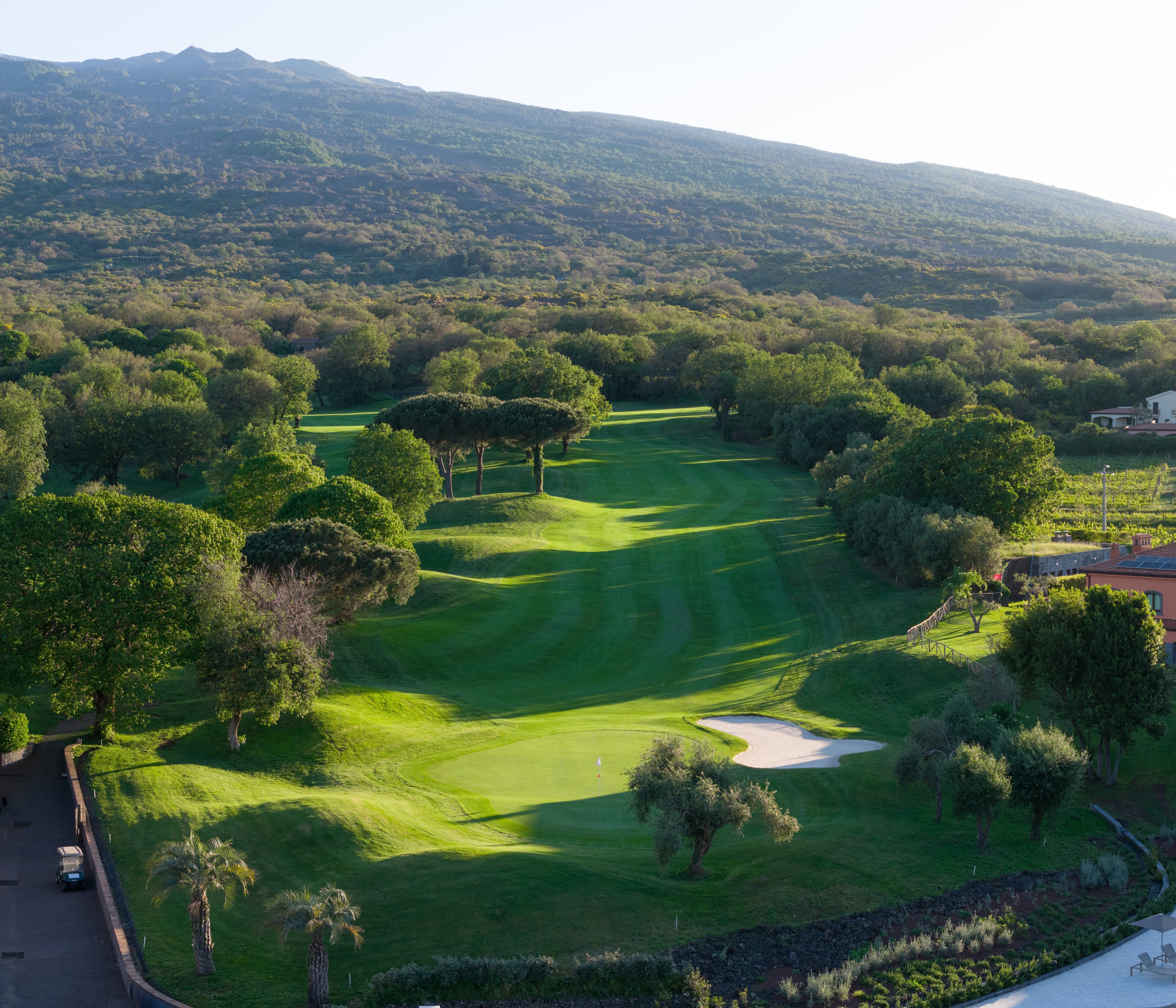A view of the 18th hole at Picciolo golf