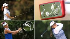 Four images of LPGA players in a montage
