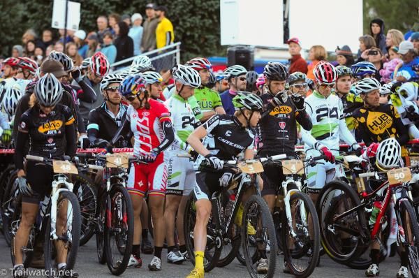 Riders staging at dawn