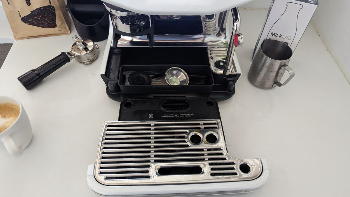 Breville Barista Touch coffee maker on kitchen counter