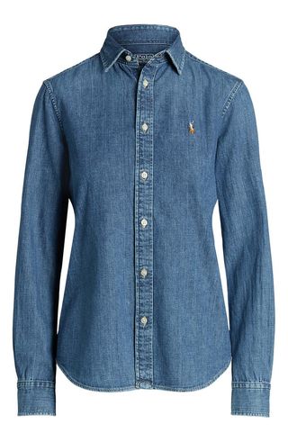 Denim Button-Up Shirt