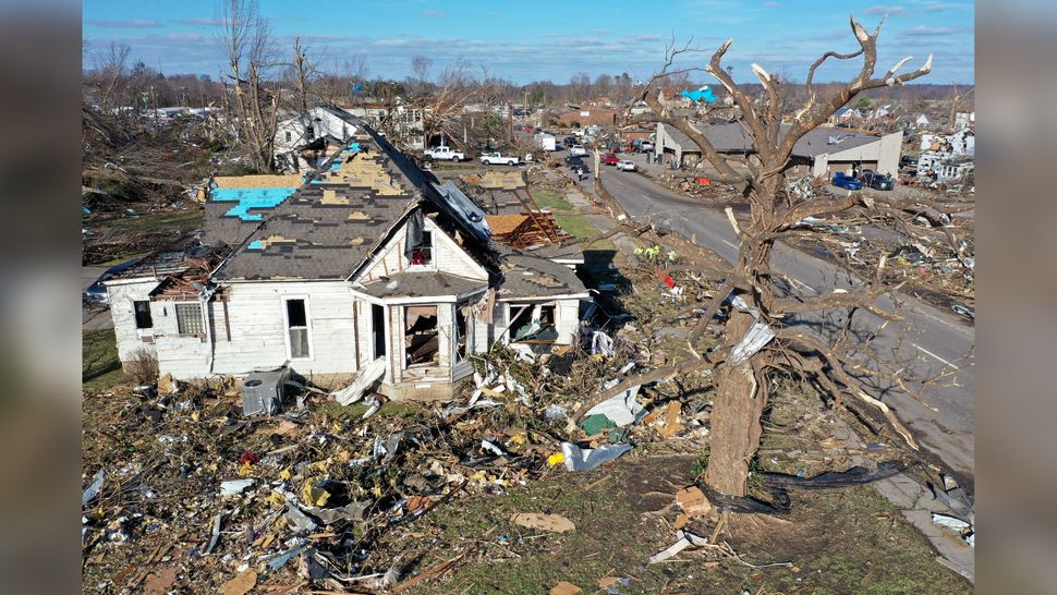 How the 'deadly December tornado' carved a 250mile path through 4
