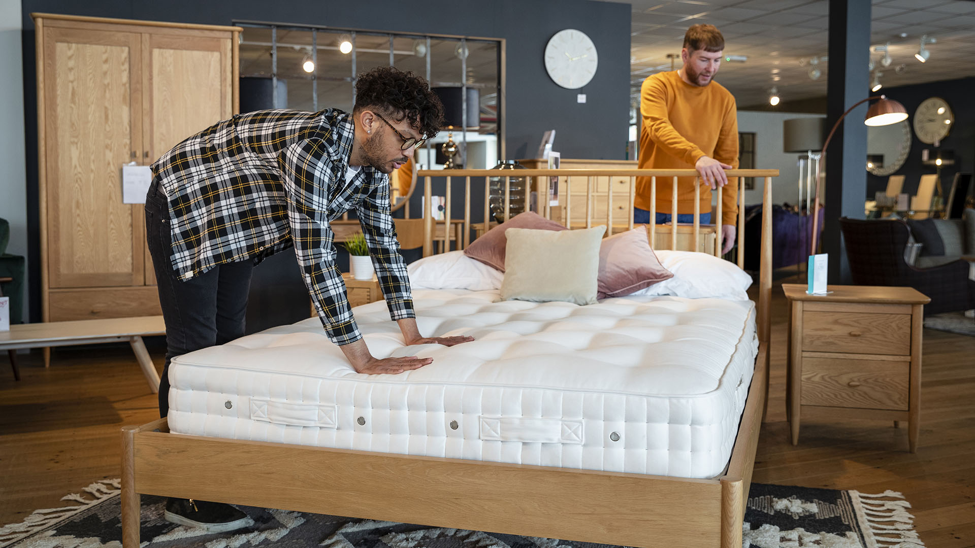 Man shopping for a mattress