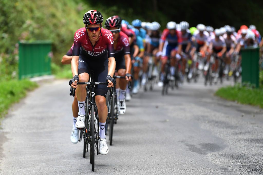 SARRANCOLIN FRANCE AUGUST 03 Dylan Van Baarle of The Netherlands and Team Ineos during the 44th La Route dOccitanie La Depeche du Midi 2020 Stage 3 a 1635km stage from Saint Gaudens to Col de Beyrde 1417m RouteOccitanie RDO2020 on August 03 2020 in Sarrancolin France Photo by Justin SetterfieldGetty Images