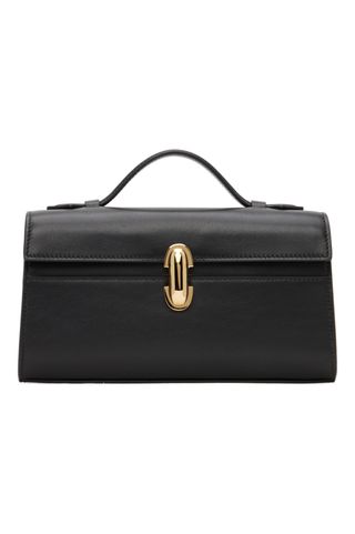 Black Symmetry Pochette Top Handle Bag