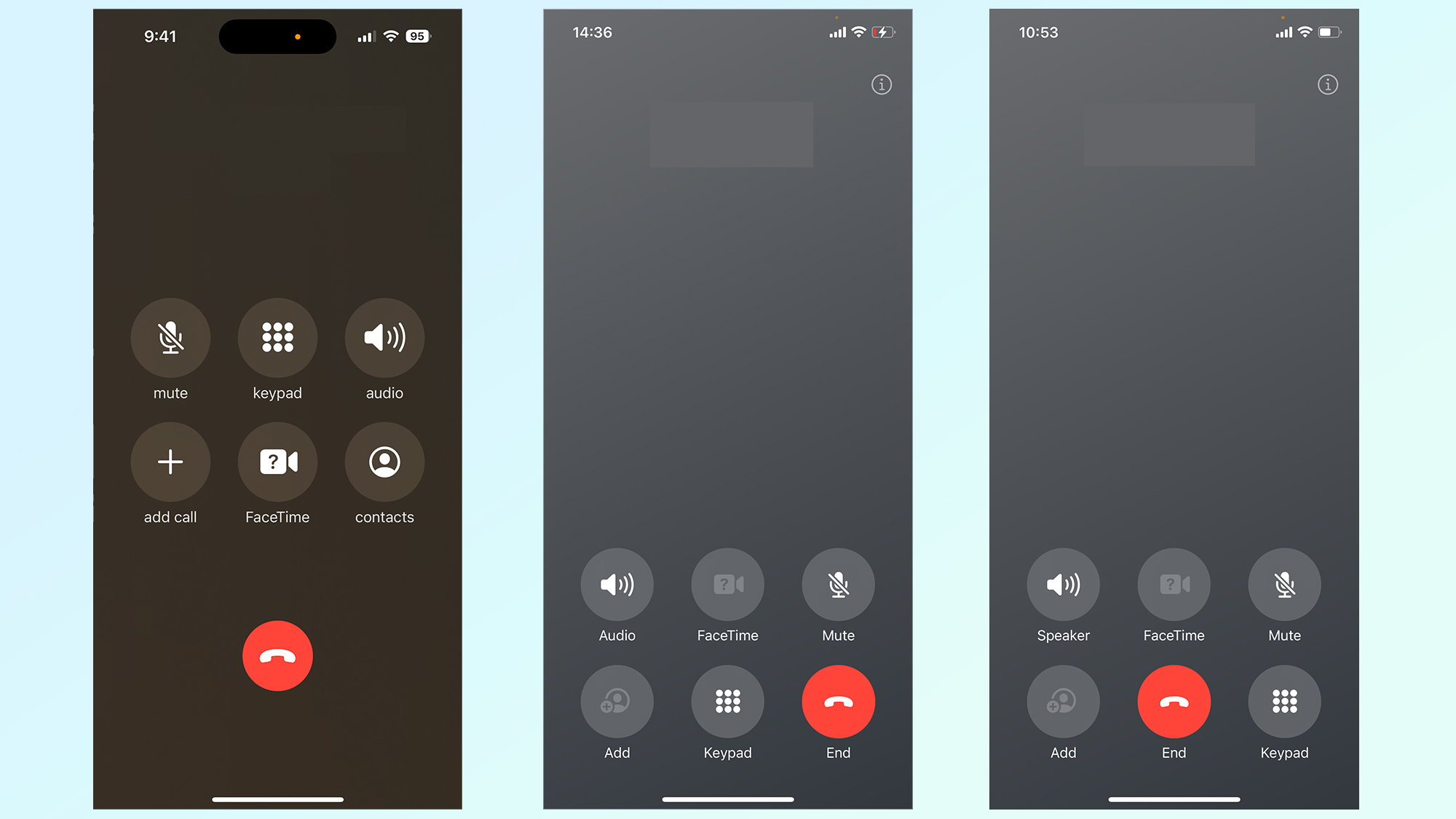 iOS 17-Anrufbildschirm-Änderungsvergleich