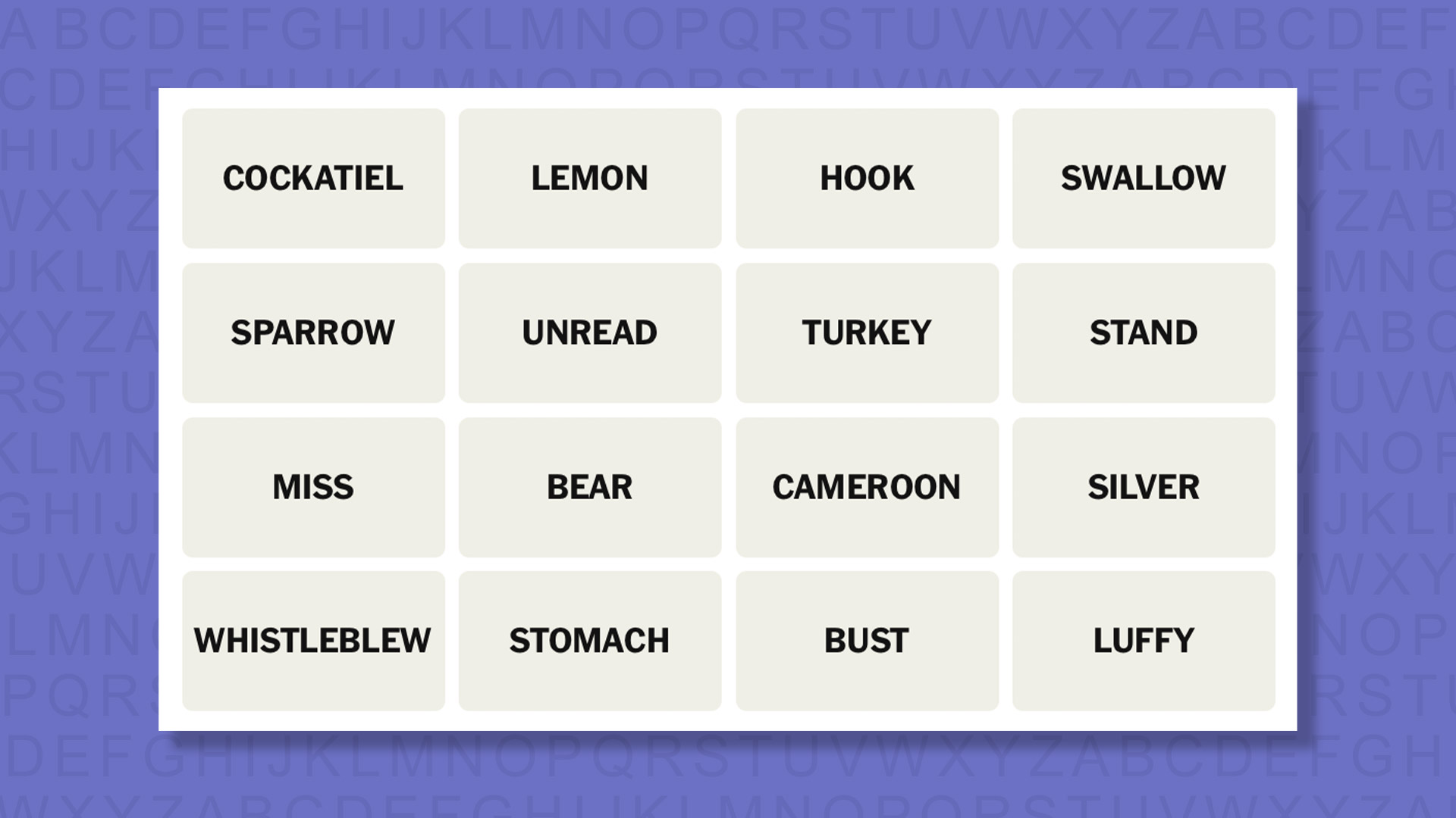 NYT Connections hints for game 903 on a purple background