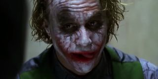 Heath Ledger licking his lips in The Dark Knight