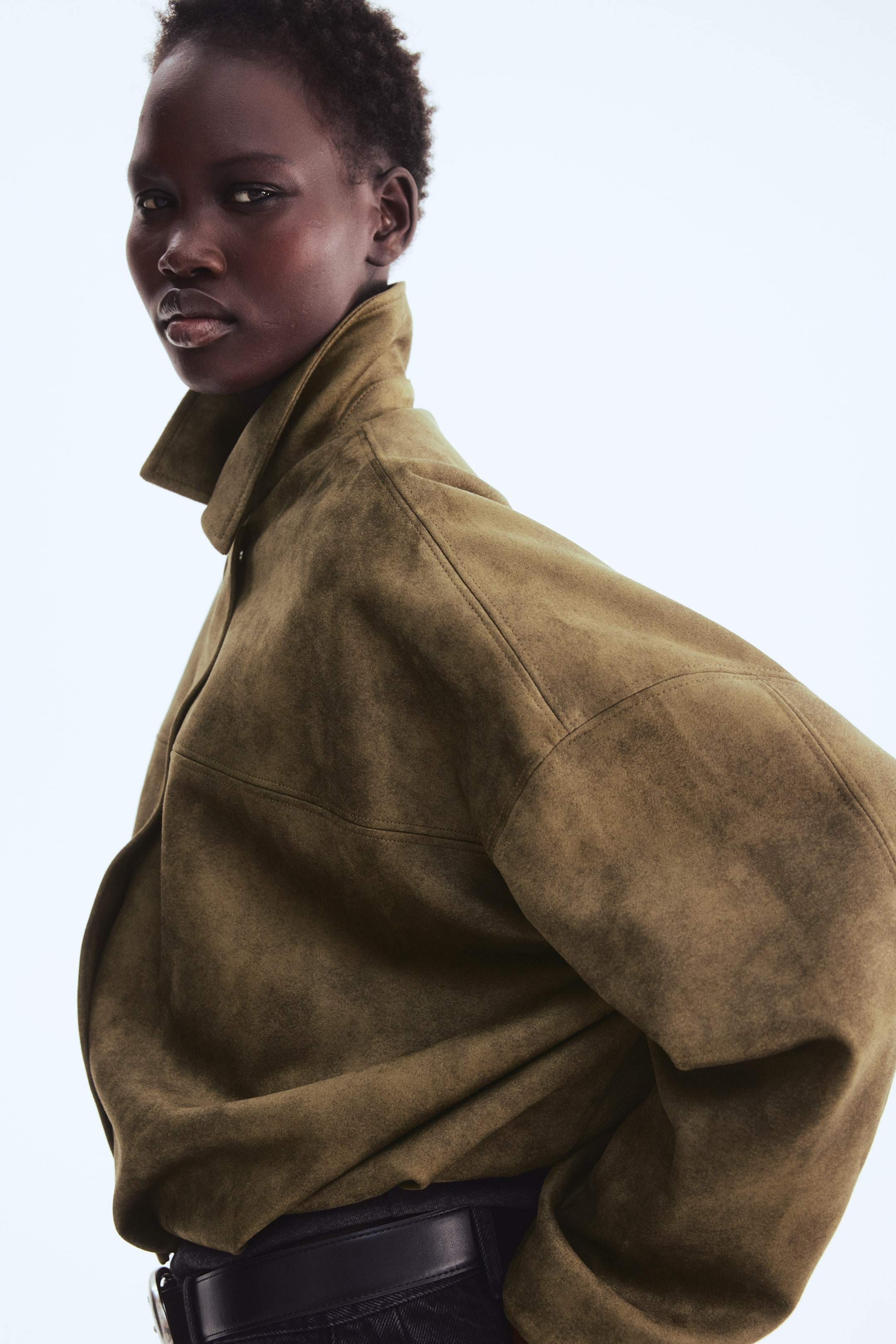 Bubble-Hem Jacket - Brown