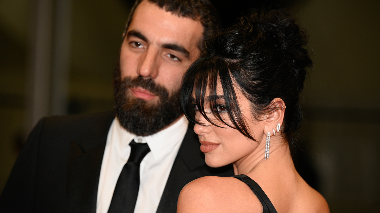 Dua Lipa and Romain Gavras attend the &quot;Omar La Fraise (The King of Algiers)&quot; red carpet during the 76th annual Cannes film festival at Palais des Festivals on May 19, 2023 in Cannes, France.