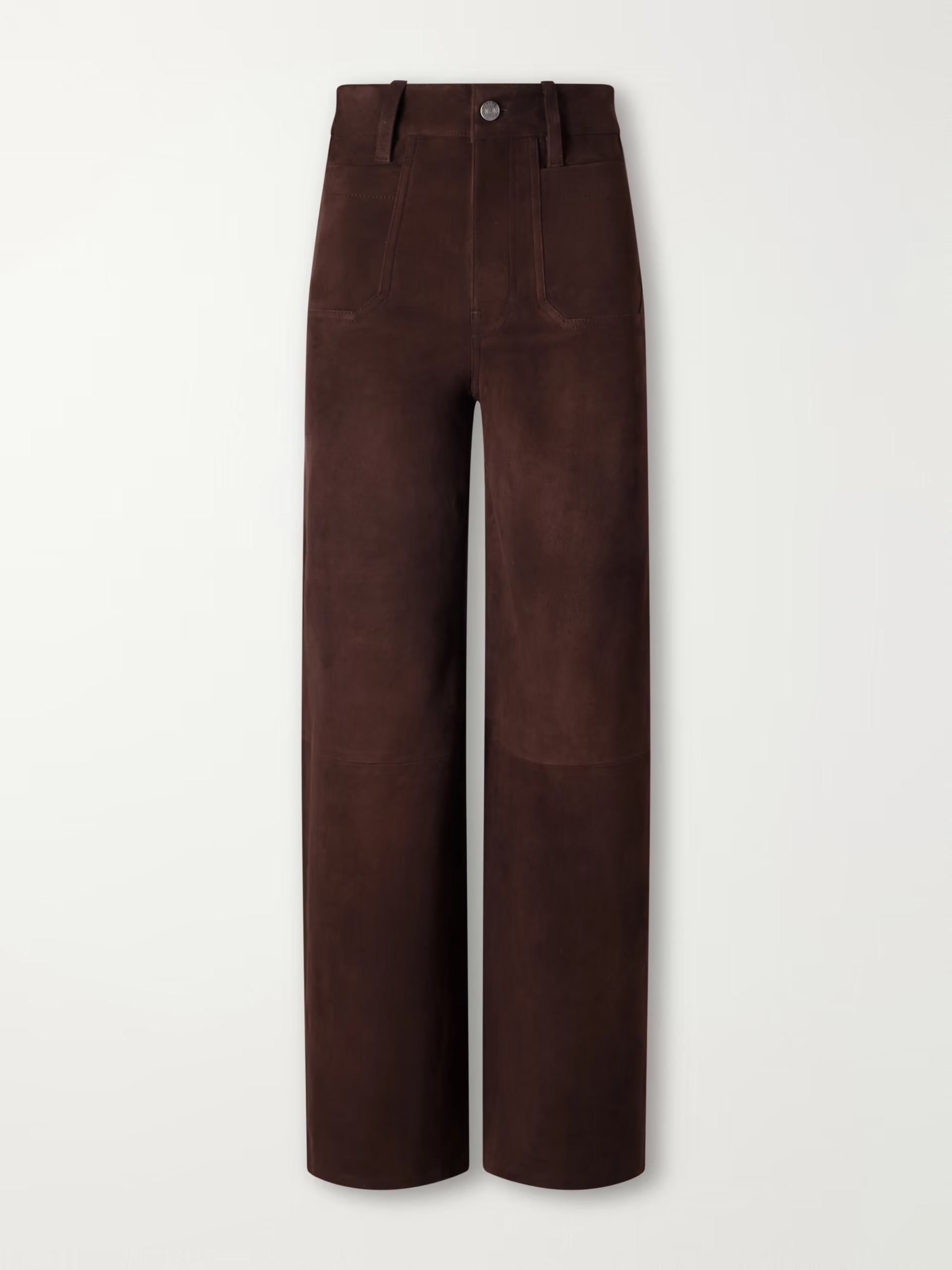 Frame, The Slim Palazzo Suede Leather Pants