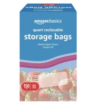 Amazon Basics 150 Pack Quart Food Storage Bags Amazon Basics 150 Pack Quart Food Storage Bags