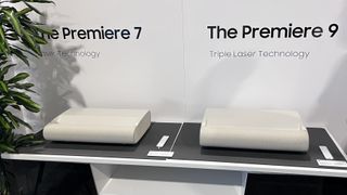 Samsung The Premiere 9 and 8 projectors on stand at CEDIA Expo