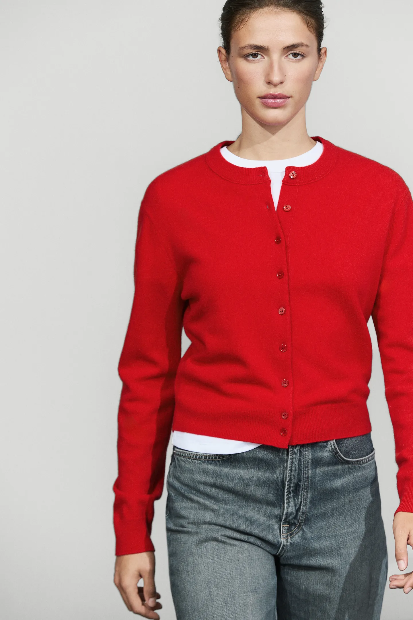 Knit Cardigan With Button Detail