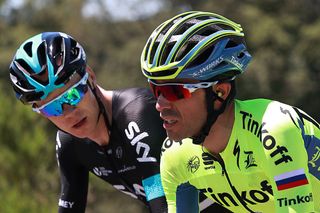 Chris Froome (Sky) and Alberto Contador (Tinkoff)