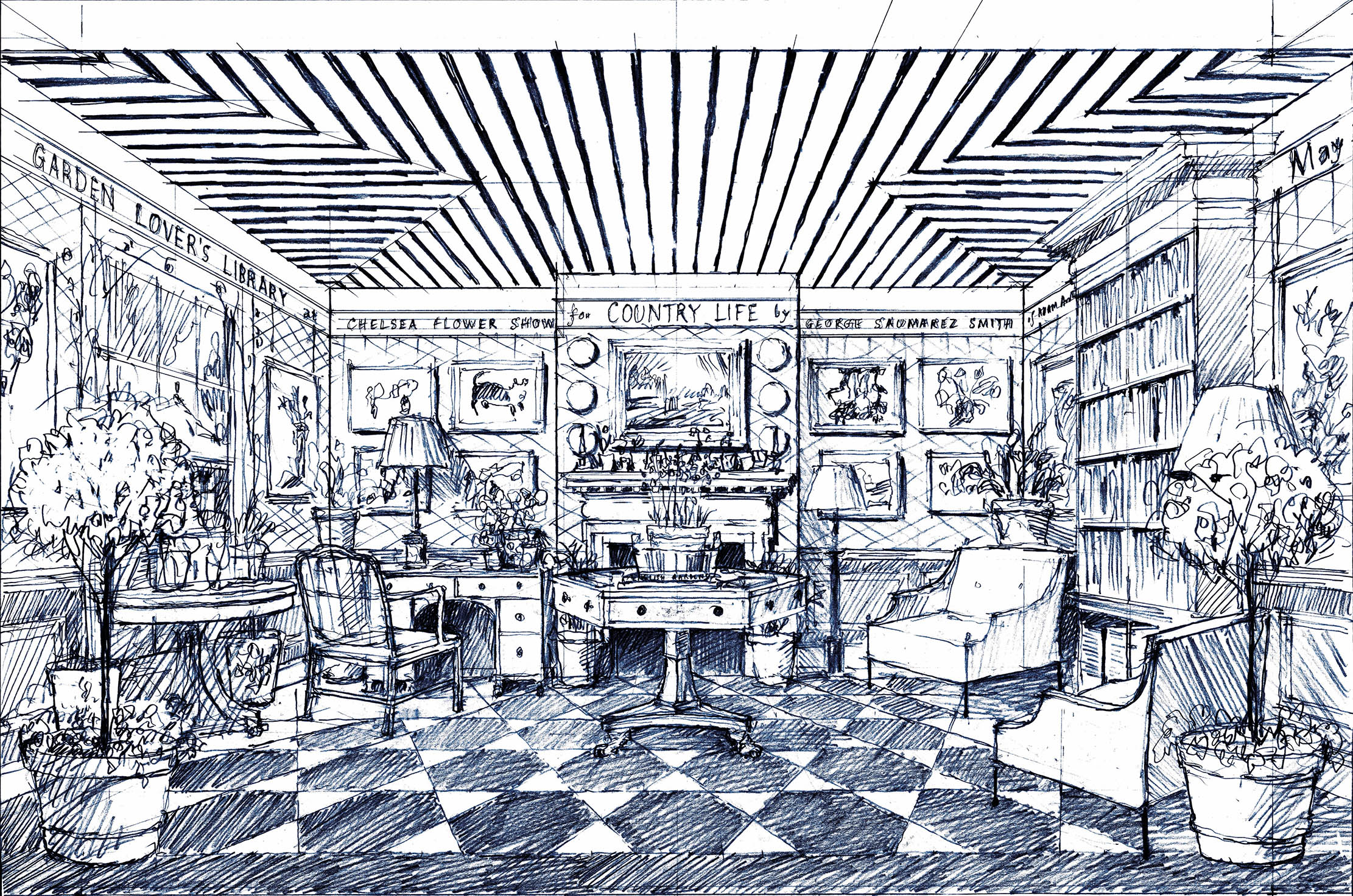 The design for the Country Life stand at the Chelsea Flower Show 