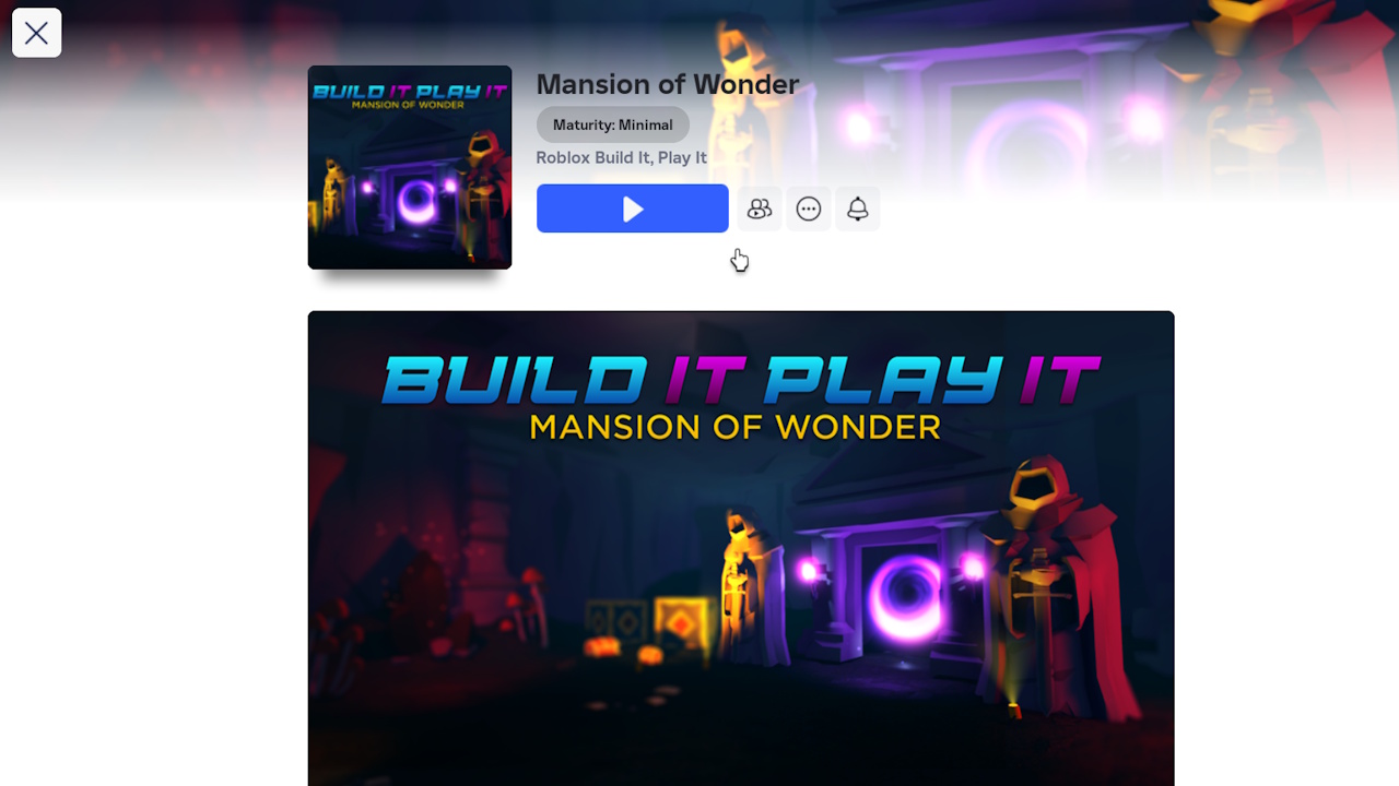 The Mansion of Wonder game selection screen on PC to get Roblox codes.