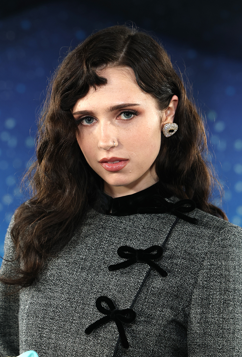 Clairo with victory rolls hairstyle at Met Gala 2025
