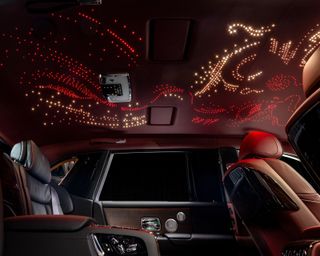 The custom Starlight Headliner in the Rolls-Royce Phantom Dragon