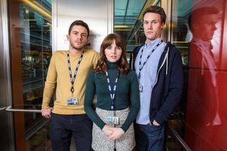 Jonathan (on left) starred in BBC comedy 'W1A'.