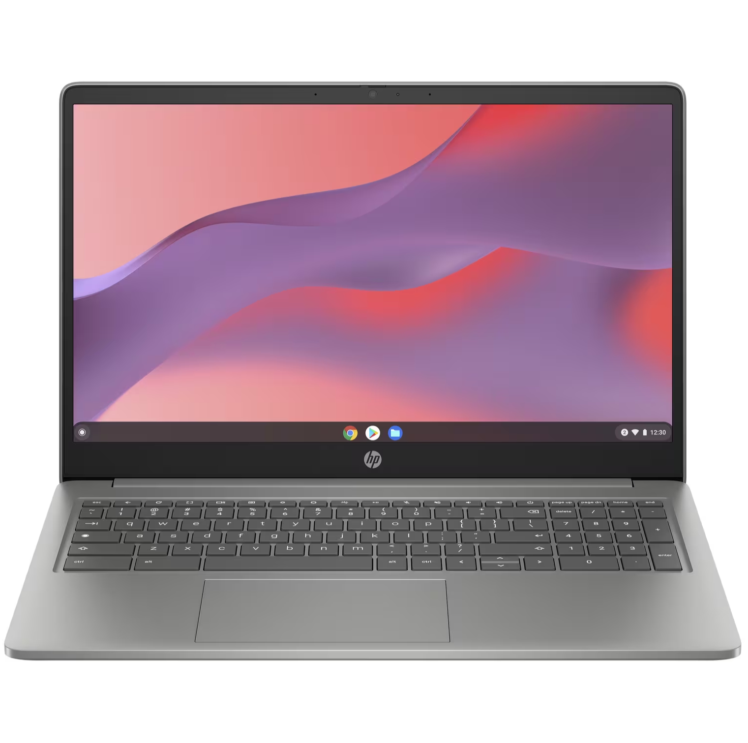 HP Chromebook Plus 15.6-inch with screen open