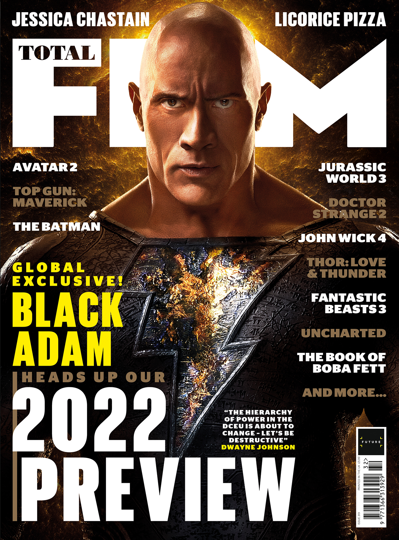 Total Film'in Black Adam kapağı