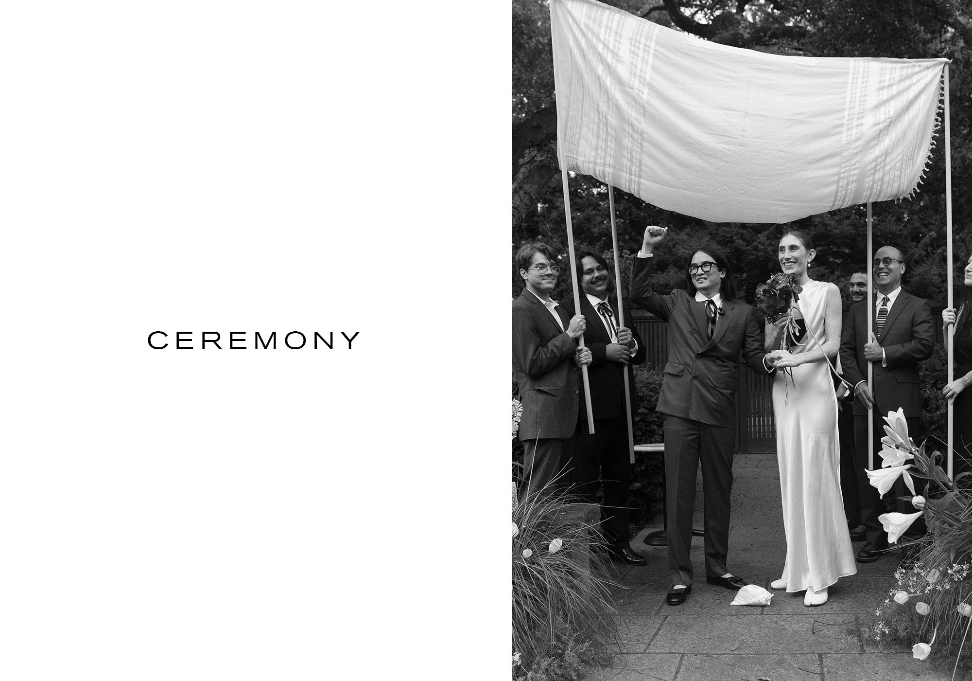 Images of sophia and mik at their ceremony.