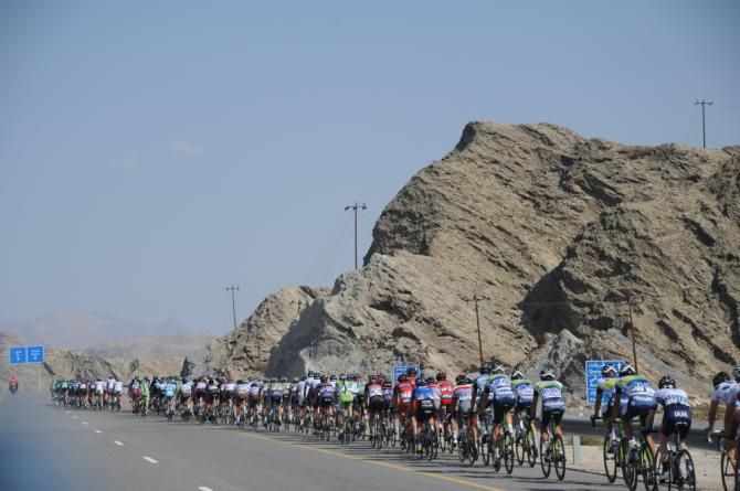 The race was lined out on stage 3 of Tour of Oman