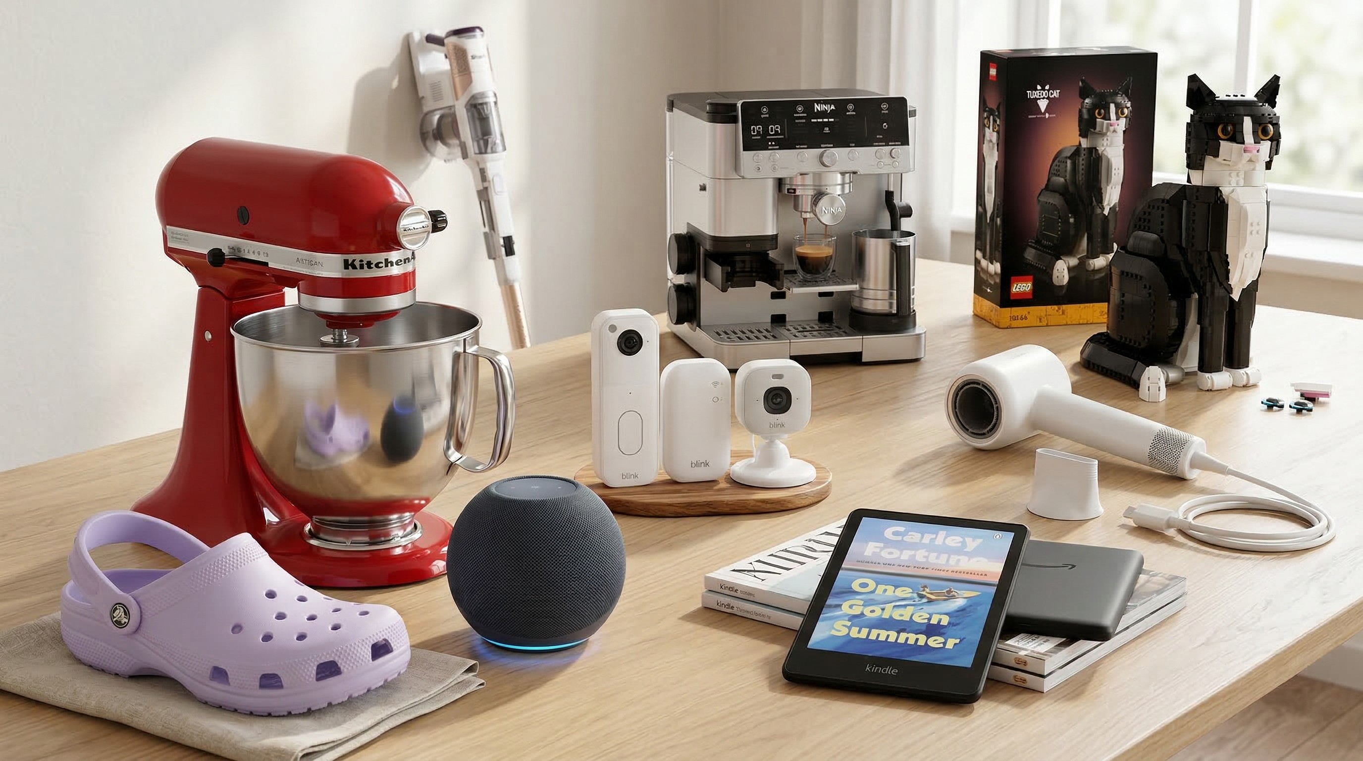 Amazon products on display and edited with gemini